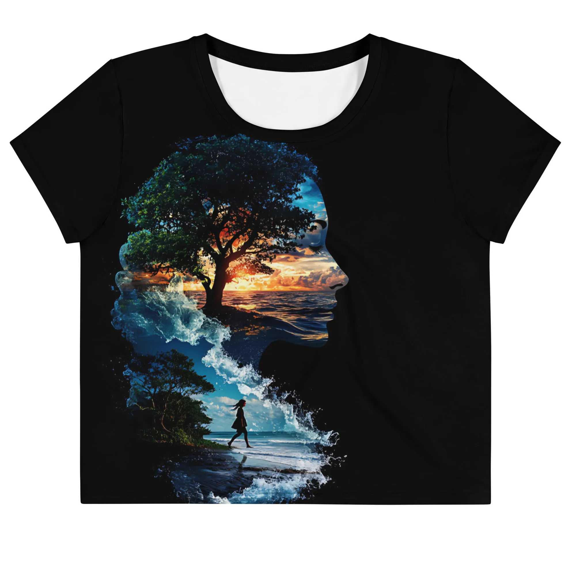 Soul Tides All-Over Print Crop Tee