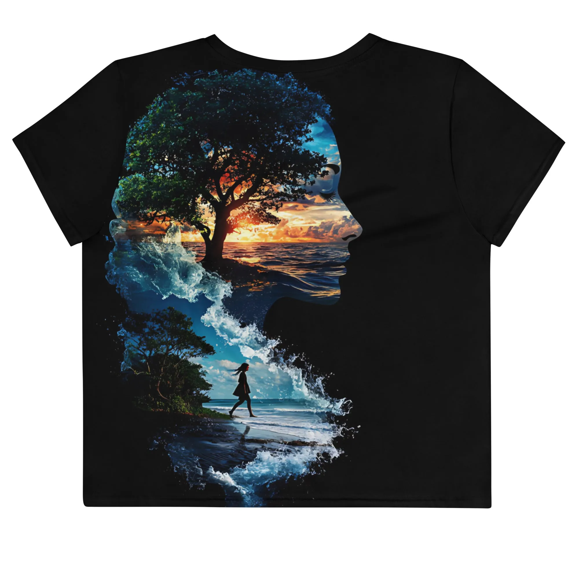 Soul Tides All-Over Print Crop Tee