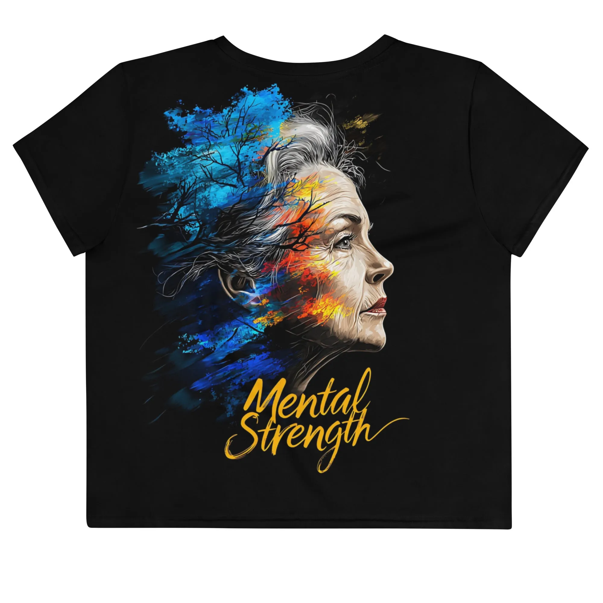 Unshakable Grace: The Art of Mental Strength All-Over Print Crop Tee