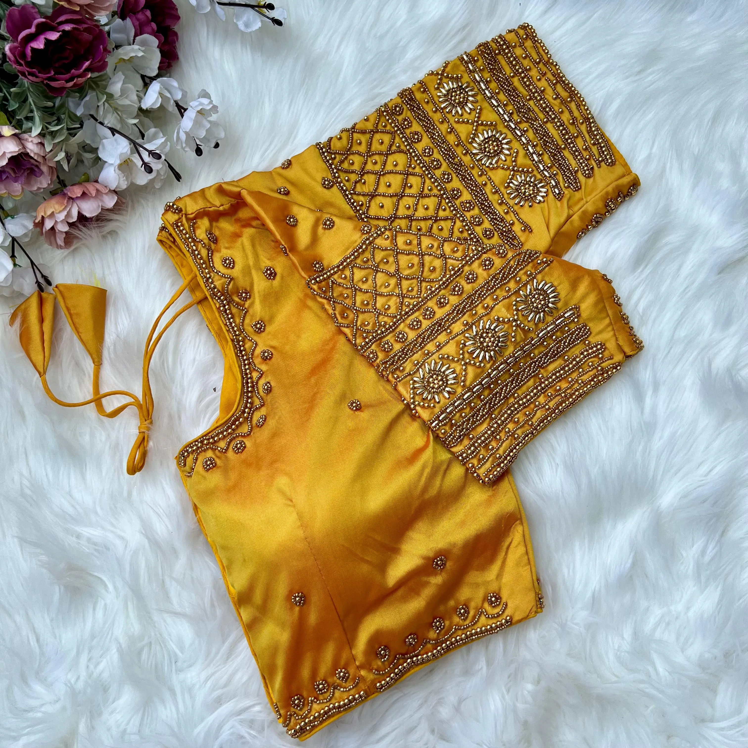 Women's Designer Sabyasachi Style Heavy Hand Aariwork Bridal Blouse
